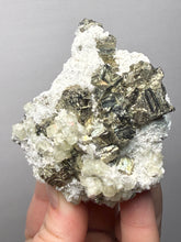Load image into Gallery viewer, 2.9” New Find: Huanzala Mine Peru Sphalerite + Chalcopyrite + Apatite + Calcite + Quartz | Collector Display Specimen