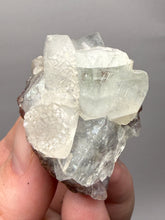 Load image into Gallery viewer, Lustrous Apophyllite over Red Heulandite (Zeolite Pocket) — Deccan Traps, Maharashtra, India