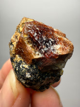 Load image into Gallery viewer, Naturally Faceted Zircon Crystal on Pegmatite–Biotite Matrix • Pakistan Mineral Specimen