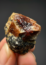 Load image into Gallery viewer, Naturally Faceted Zircon Crystal on Pegmatite–Biotite Matrix • Pakistan Mineral Specimen