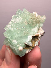 Load image into Gallery viewer, Luminous Mint Apophyllite with Glittering Druzy Sugar Quartz – India