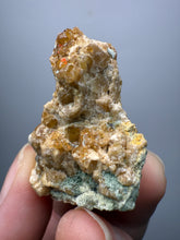 Load image into Gallery viewer, Hessonite Garnet Cluster on Matrix – Natural Collector Specimen from Pakistan | High-Grade Orange-Red Garnet Crystals