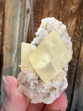 Load image into Gallery viewer, Golden Yellow Diamond Calcite + Pearl Heulandite • Maharashtra, India
