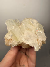 Load image into Gallery viewer, High-Grade Light Green Apophyllite on Pink Stilbite Zeolite | Indian Collector Mineral Specimen