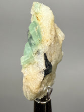 Load image into Gallery viewer, Blue Indicolite & Mint Green Tourmaline on Matrix – Pegmatite Mineral Specimen from Pakistan