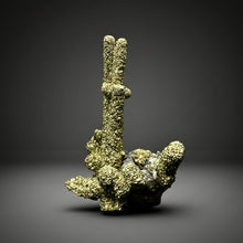Load image into Gallery viewer, Chalcopyrite Botryoidal Stalactites on Calcite – Cabinet Specimen | Tongshankou Mine, Edong, Daye, Huangshi Prefecture, Hubei Province, China