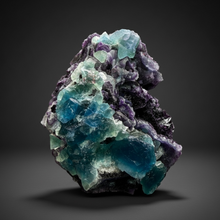 Load image into Gallery viewer, High-Grade Rare Purple-Green-Blue Cubic Fluorite | Cabinet Mineral Collector Specimen | Zhejiang Province, China