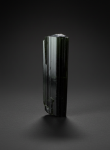 Load image into Gallery viewer, Dark Green Cap Stak Nala Tourmaline with Cleavelandite Flower – Haramosh Mountains, Pakistan | Thumbnail Specimen