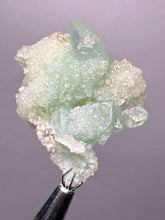 Load image into Gallery viewer, Luminous Mint Apophyllite with Glittering Druzy Sugar Quartz – India
