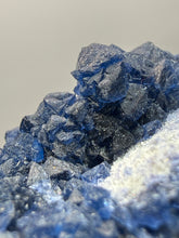 Load image into Gallery viewer, Superb Blueberry Fluorite on Candle Quartz | Huanggang Liang Mine, Inner Mongolia, China