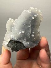 Load image into Gallery viewer, Druzy Chalcedony Stalactite with Druzy Clear Apophyllite | Maharashtra, India