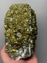 Load image into Gallery viewer, 5.7” New Find: Huanzala Mine Peru Sphalerite + Chalcopyrite + Apatite + Calcite + Quartz | Collector Display Specimen