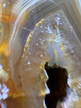 Load image into Gallery viewer, Indonesian Sumatra Agate Pair – Vibrant Banded Chalcedony with Rich Color Zoning | Ethical Lapidary & Collector Display Specimens