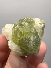 Load image into Gallery viewer, Electric Green Diopside on Quartz – Collector Mineral Specimen (Gilgit-Baltistan) Pakistan