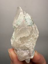 Load image into Gallery viewer, Blue Indicolite Tourmaline w Lepidolite on Quartz Matrix – Pegmatite Mineral Specimen from Pakistan