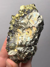 Load image into Gallery viewer, 3.3” New Find: Huanzala Mine Peru Sphalerite + Chalcopyrite + Apatite + Calcite + Quartz | Collector Display Specimen