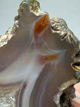 Load image into Gallery viewer, Polished Malawi Agate Half – High-Grade African Banded Agate Display Specimen