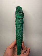 Load image into Gallery viewer, 8.5” Druzy Malachite Stalactite — Botryoidal “Cave” Formation | DR Congo | Collector Mineral Specimen
