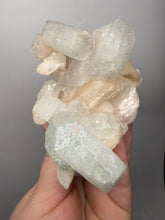 Load image into Gallery viewer, High-Grade Light Green Apophyllite on Pink Stilbite Zeolite | Indian Collector Mineral Specimen