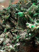 Load image into Gallery viewer, Brochantite Collector Mineral Specimen – Vivid Green Copper Crystals from Morocco