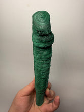 Load image into Gallery viewer, 8.5” Druzy Malachite Stalactite — Botryoidal “Cave” Formation | DR Congo | Collector Mineral Specimen