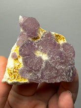 Load image into Gallery viewer, Etched Botryoidal Lavender Fluorite on Quartz Matrix Collector Mineral Specimen — Hunan, China