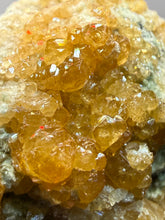 Load image into Gallery viewer, Hessonite Garnet Cluster on Matrix – Natural Collector Specimen from Pakistan | High-Grade Orange-Red Garnet Crystals