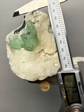 Load image into Gallery viewer, High-Grade Gemmy Green Apophyllite on White Stilbite & Apophyllite | Deccan Traps, Maharashtra, India