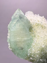 Load image into Gallery viewer, Luminous Mint Apophyllite with Glittering Druzy Sugar Quartz – India