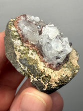Load image into Gallery viewer, Lustrous Apophyllite over Red Heulandite (Zeolite Pocket) — Deccan Traps, Maharashtra, India