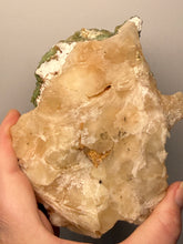 Load image into Gallery viewer, High-Grade Green Heulandite on Peach Stilbite Crystal Cluster | Deccan Traps, Maharashtra, India | Collector Mineral Specimen