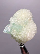 Load image into Gallery viewer, Luminous Mint Apophyllite with Glittering Druzy Sugar Quartz – India