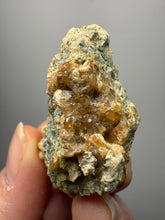 Load image into Gallery viewer, Hessonite Garnet Cluster on Matrix – Natural Collector Specimen from Pakistan | High-Grade Orange-Red Garnet Crystals