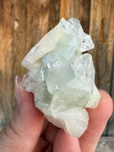 Load image into Gallery viewer, Light Mint Green Radial Apophyllite + White Stilbite • Maharashtra, India