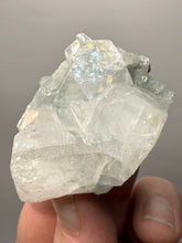 Load image into Gallery viewer, Gemmy Clear Apophyllite & Pink Stilbite on Druzy Chalcedony | Zeolite Specimen | Maharashtra, India