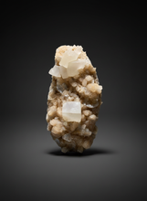 Load image into Gallery viewer, Rare Druzy Golden Diamond Calcite & Pink Huelandite Matrix — Maharashtra, India | Collector Cabinet Specimen