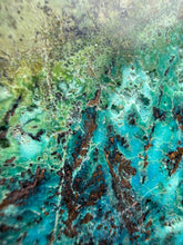 Load image into Gallery viewer, 4” Polished Native Copper in Chrysocolla — Display Specimen (Indonesia)