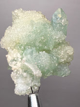 Load image into Gallery viewer, Luminous Mint Apophyllite with Glittering Druzy Sugar Quartz – India