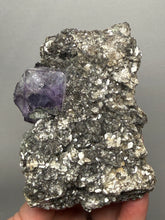 Load image into Gallery viewer, Fluorite Cluster with Mica & Chalcopyrite | Cabinet Specimen | Yaogangxian Mine, Chenzhou, Hunan Province, China