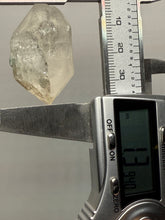 Load image into Gallery viewer, Mint Green Tourmaline on Double Terminated Clear Quartz Crystal | Pegmatite Mineral Specimen from Pakistan