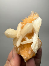 Load image into Gallery viewer, Orange Heulandite and Cream Stilbite Zeolite Cluster – India (Collector Mineral Specimen)