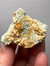 Load image into Gallery viewer, Hessonite Garnet Cluster on Matrix – Natural Collector Specimen from Pakistan | High-Grade Orange-Red Garnet Crystals