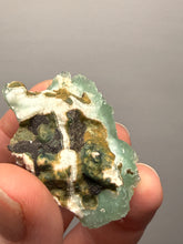 Load image into Gallery viewer, Luminous Mint Apophyllite with Glittering Druzy Sugar Quartz – India