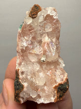 Load image into Gallery viewer, Pink Apophyllite on Red & Green Heulandite – Deccan Traps, Maharashtra, India