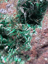 Load image into Gallery viewer, Brochantite Collector Mineral Specimen – Vivid Green Copper Crystals from Morocco