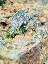 Load image into Gallery viewer, Gemmy Green Garnet on Matrix – Pakistan Collector Specimen