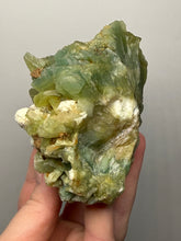 Load image into Gallery viewer, High-Grade Green Heulandite on Peach Stilbite Crystal Cluster | Deccan Traps, Maharashtra, India | Collector Mineral Specimen