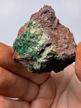 Load image into Gallery viewer, Brochantite Collector Mineral Specimen – Vivid Green Copper Crystals from Morocco
