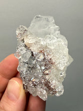 Load image into Gallery viewer, High-Luster Apophyllite with Red Heulandite & Pink Stilbite on Druzy Chalcedony