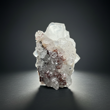 Load image into Gallery viewer, High-Luster Apophyllite with Red Heulandite & Pink Stilbite on Druzy Chalcedony